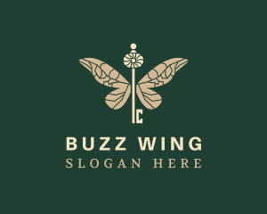 Key Butterfly Wings logo design