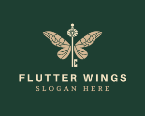 Key Butterfly Wings logo design