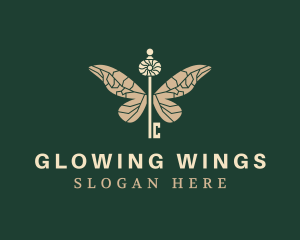 Key Butterfly Wings logo design