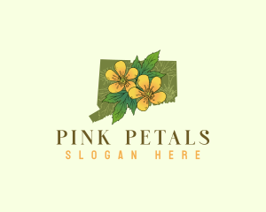 Connecticut Swamp Buttercup Flower logo design