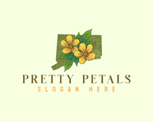 Connecticut Swamp Buttercup Flower logo design