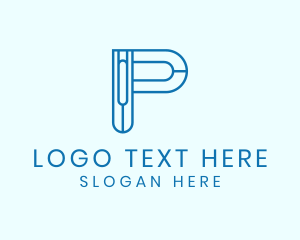 App - Tech Network Letter P logo design