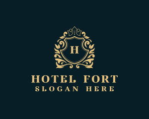 Royal Shield Hotel logo design