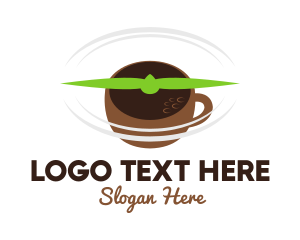 Flying - Flying Airport Coffee Cafe logo design