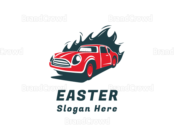 Blazing Car Racing Logo