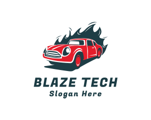 Blazing Car Racing logo design