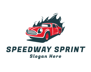 Blazing Car Racing logo design