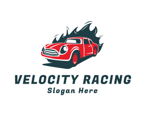 Blazing Car Racing logo design