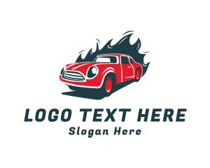 Travel - Blazing Car Racing logo design