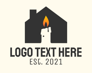 Holy - Candle Flame House logo design