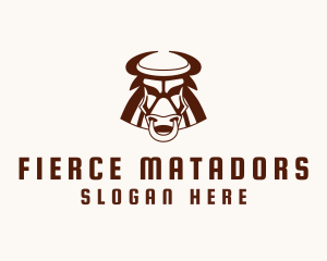 Matador Bull Fighter logo design