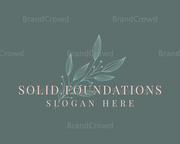 Elegant Feminine Leaf Logo