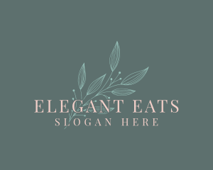 Elegant Feminine Leaf logo design