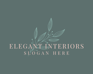 Elegant Feminine Leaf logo design