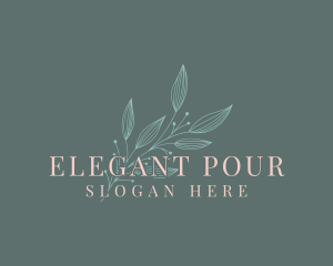 Elegant Feminine Leaf logo design