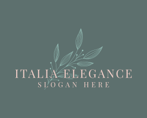 Elegant Feminine Leaf logo design