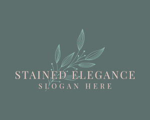 Elegant Feminine Leaf logo design