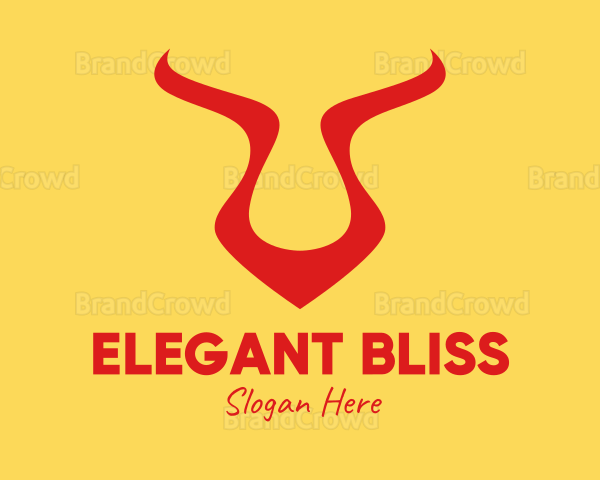 Simple Bull Horns Logo