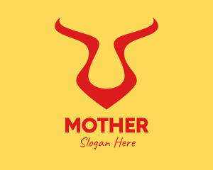 Simple Bull Horns Logo