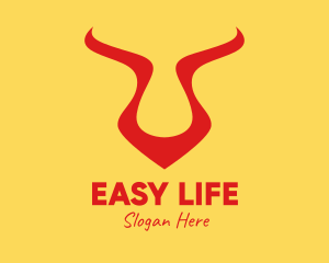 Simple - Simple Bull Horns logo design