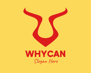 Bullfight - Simple Bull Horns logo design