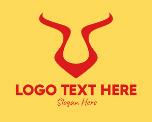 Simple Bull Horns Logo