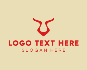 Simple - Simple Bull Horns logo design