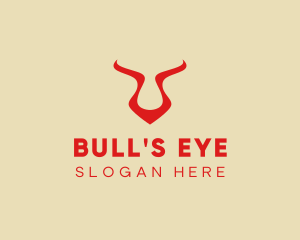 Simple Bull Horns logo design