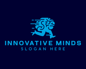 Genius - Running Brain Psychology logo design