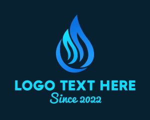 Gas - Water Plumbing Droplet logo design