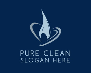 Purified Water Drop logo design