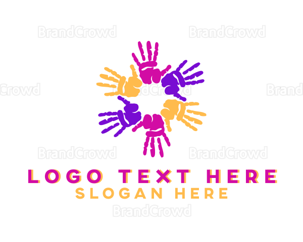 Toddler Hand Paint Logo