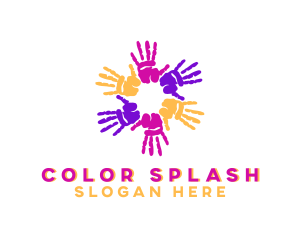 Toddler Hand Paint logo design