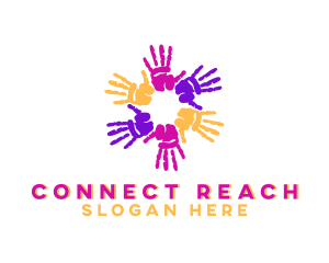 Outreach - Toddler Hand Paint logo design