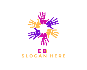 Outreach - Toddler Hand Paint logo design