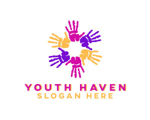 Youth - Toddler Hand Paint logo design