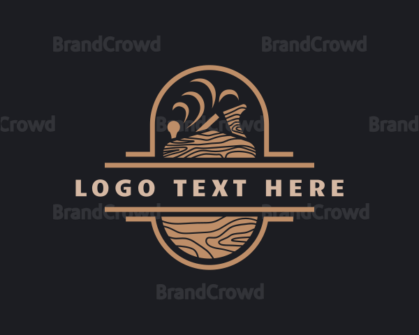 Wood Planer Carpentry Logo