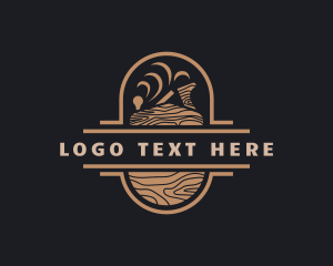 Log - Wood Planer Carpentry logo design