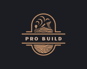 Wood Planer Carpentry logo design