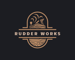 Wood Planer Carpentry logo design