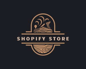 Wood Planer Carpentry logo design