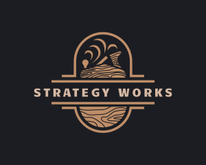 Wood Planer Carpentry logo design