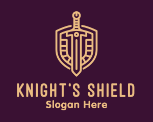 Knight - Knight Sword Shield logo design