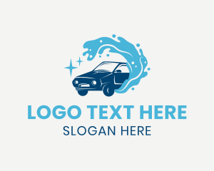 Waves - Car Water Splash logo design