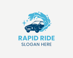 Car Water Splash logo design