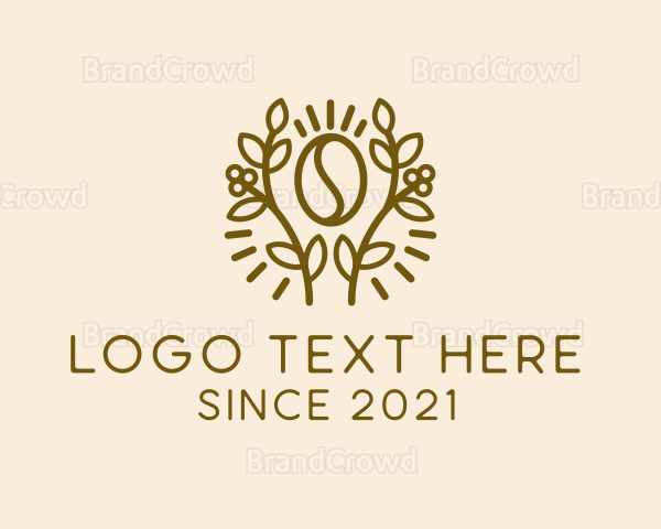 Coffee Bean Plant Logo