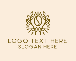 Coffee Bean Plant Logo