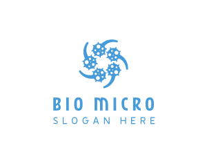 Microbiology - Virus Particles Transmission logo design
