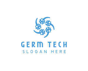 Virus Particles Transmission logo design