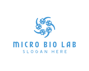 Microbiologist - Virus Particles Transmission logo design